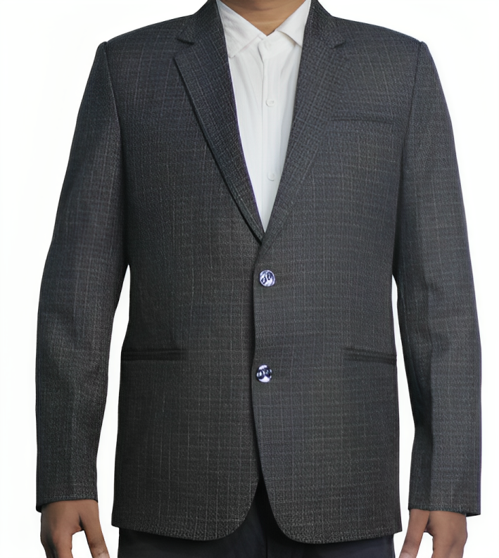 Mens Blazer Black CHK Regular Fit Premium Febrics