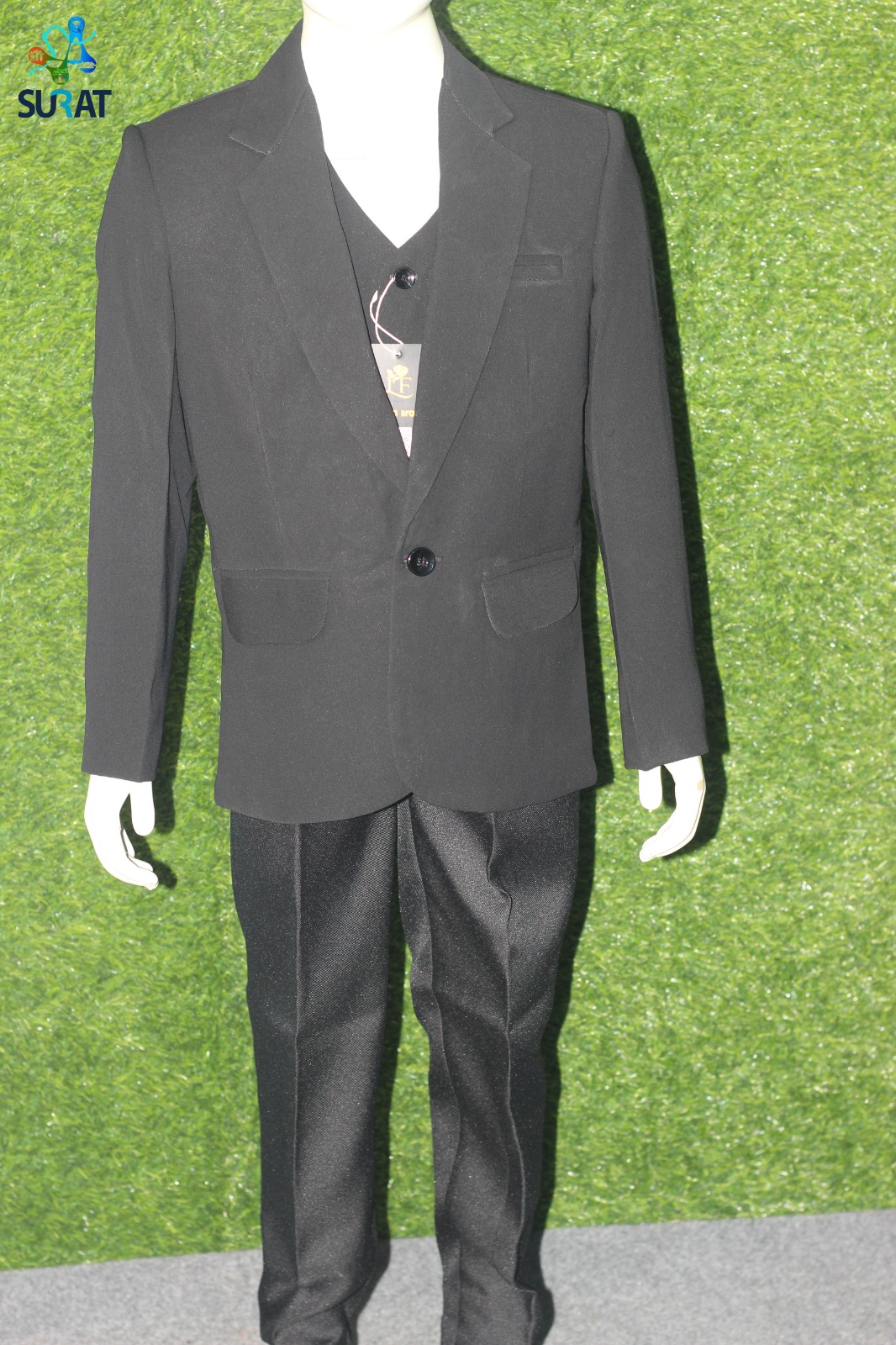 Kid Blazer Black Premium Fabrics Regular fit