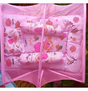 Baby Bed with Mosquito Net and Pillow