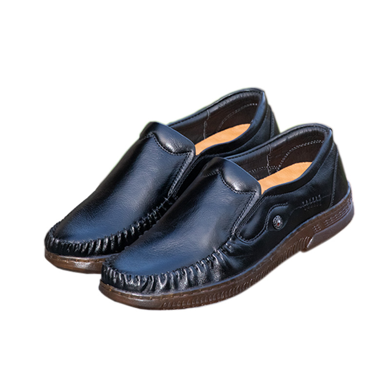 Genuine leather crepe sole Royal Cobra Black shoes