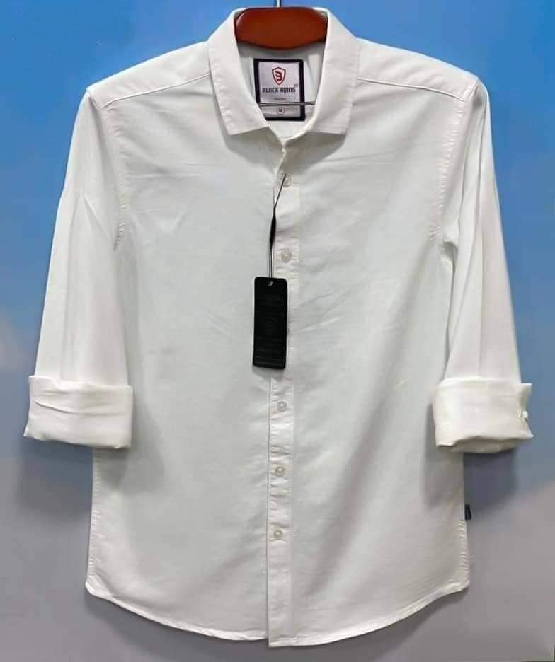 Mens Casual Shirt White Color Full Sleeve