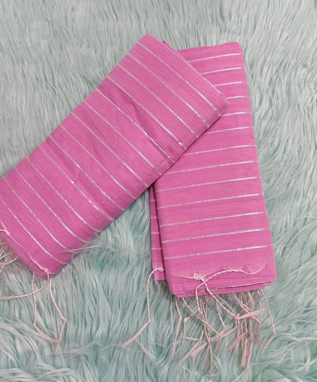 Women Solid Sari For Wedding and Holud