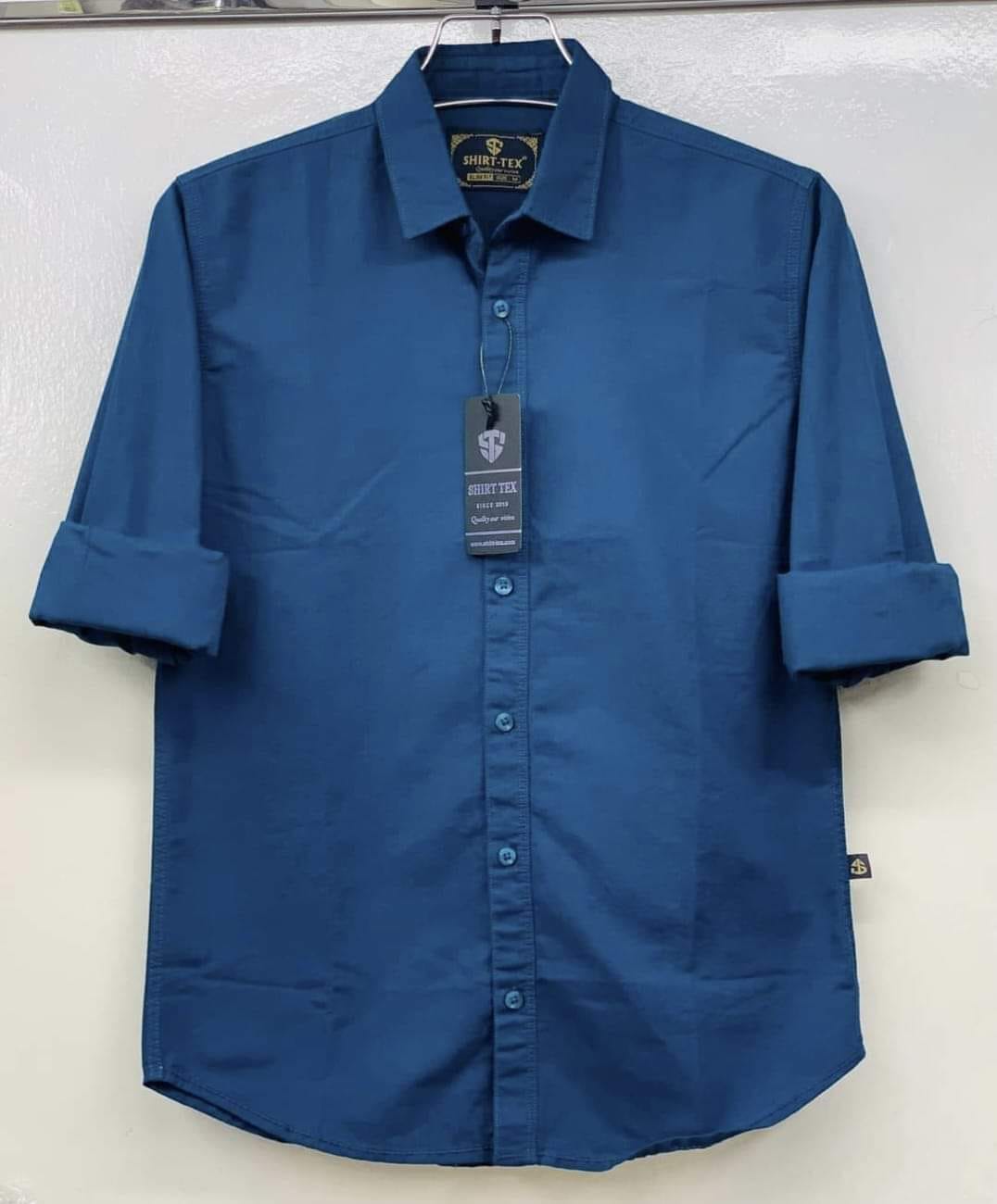 Mens Casual Shirt Blue Color Full Sleeve