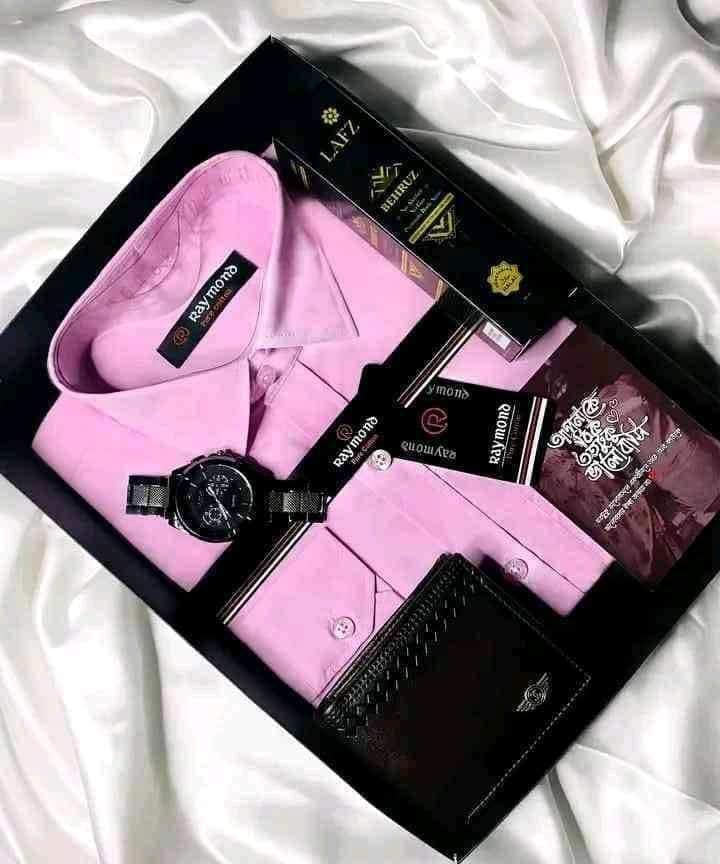 Shirt Combo Pack For Men Pink Shirt Perfume