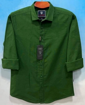 Mens Casual Shirt Green Color Full Sleeve