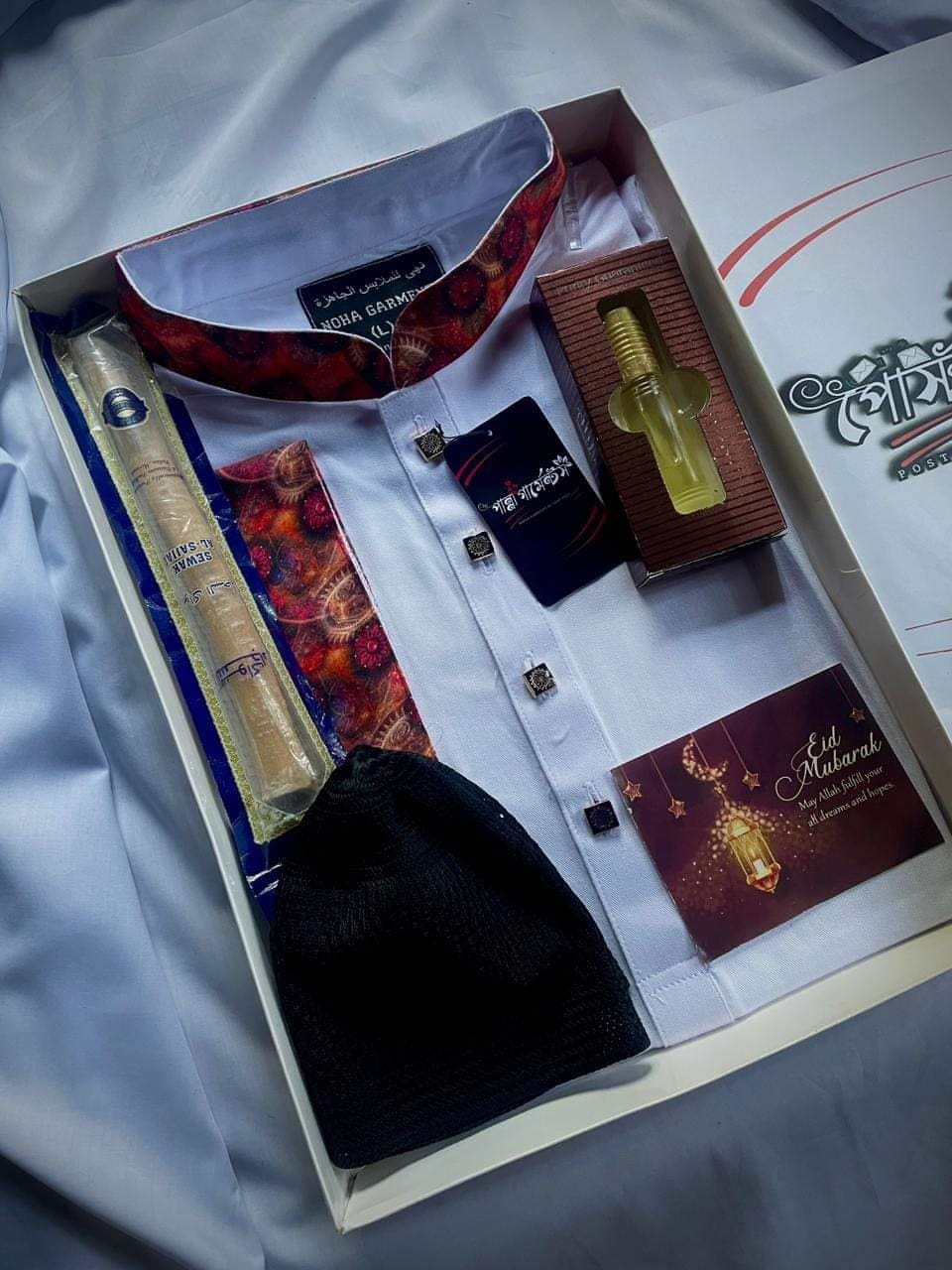 Mens Panjabi and Accessories Combo